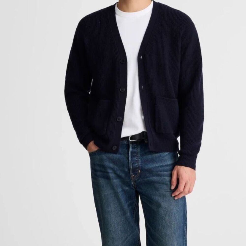Madewell Heritage Merino Wool Cardigan Medium NWT Soft Classic Minimalist Cozy